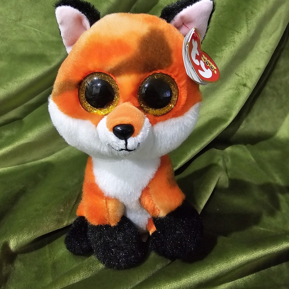 NEW 2021 TY Beanie Boos MEADOW the Fox (Glitter Eyes) (Regular Size 6 inch)